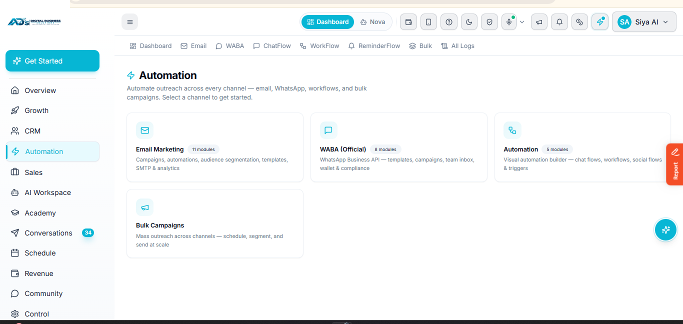 AD's WhatsApp Business Automation (WABA)